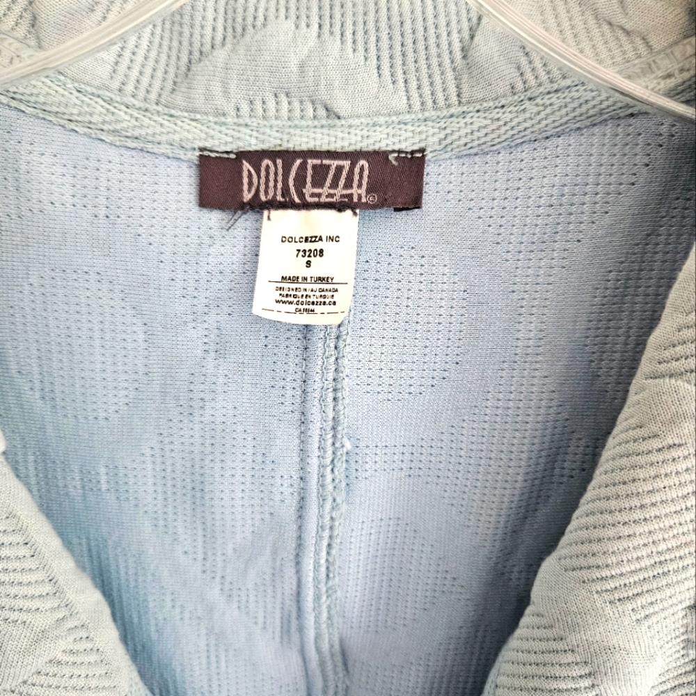 Dolcezza Aqua Quilted Texture Zip Jacket - image 2